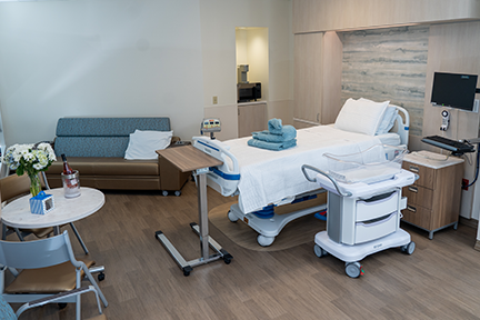 Maternity room at Memorial Hospital West Family Birthplace